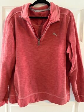 Tommy Bahama Coral Zip-Up Sweater